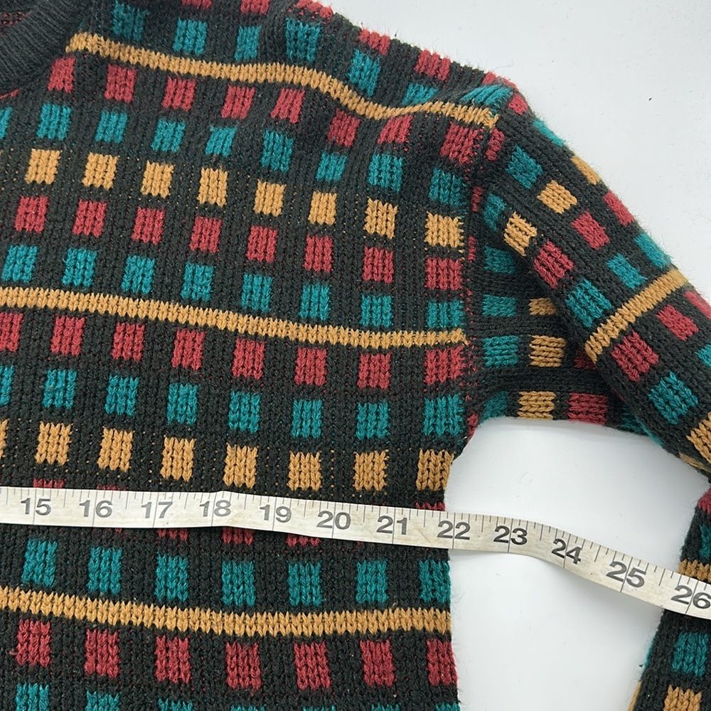 ⭐️Vintage Edison Knitwear Multicolor Patterned Men's Sweater small unisex (A96) - Picture 5 of 7